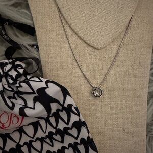 Brighton Silver Necklace with Crystal Charm